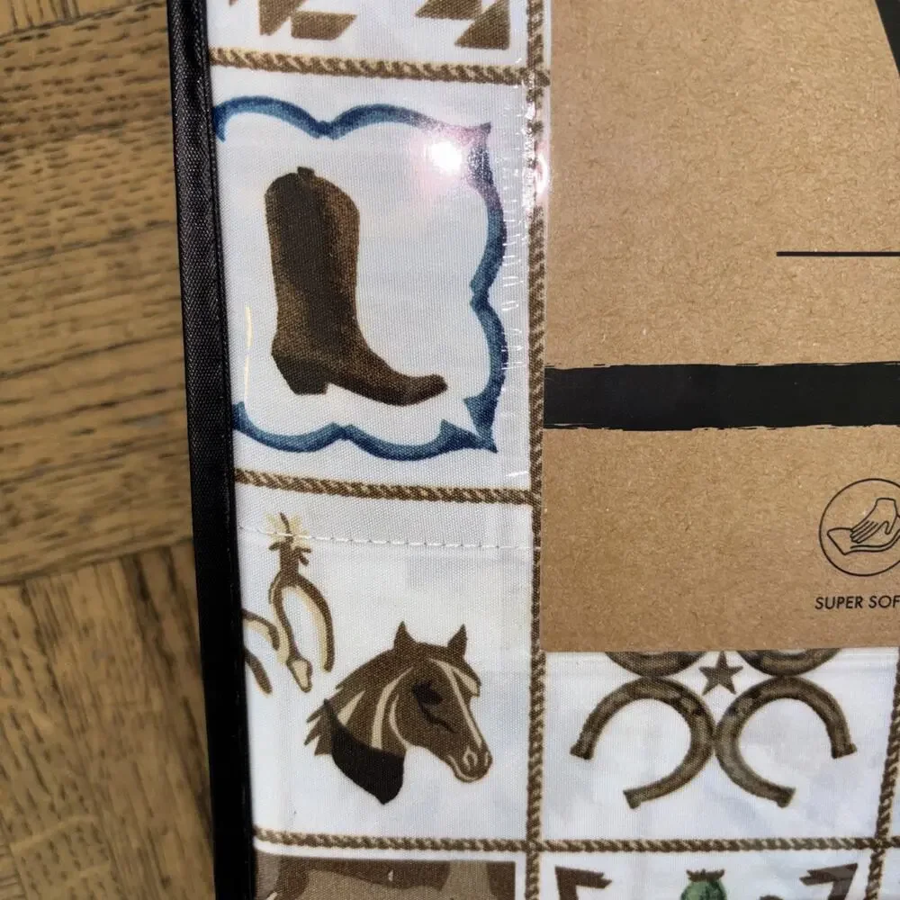 Wrangler FULL Tiles Horse Aztec Boots 6pc Sheets Set Western Cowboy Longhorn NEW